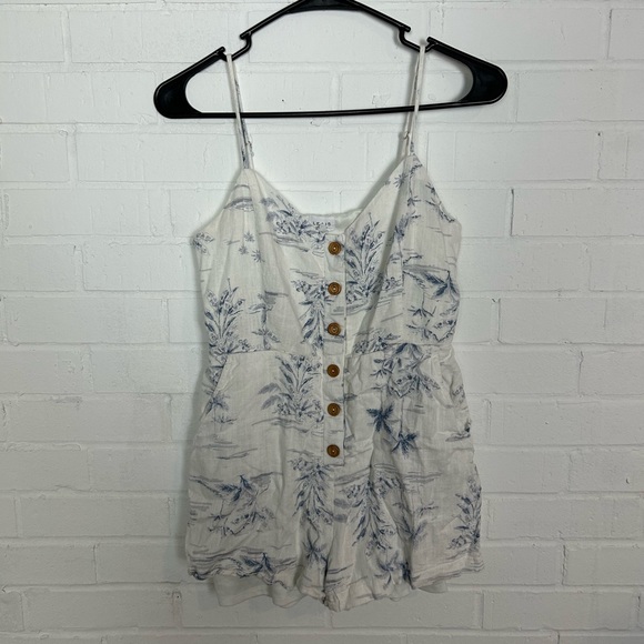 Lelis Pants - Lelis Tropical Print Romper with Pockets